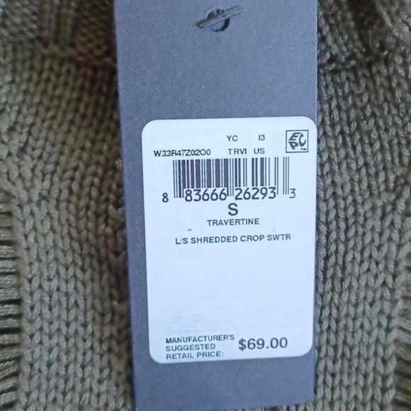 NWT Guess Los Angeles olive green knit sweater. ‘Travertine’ - Picture 4 of 5